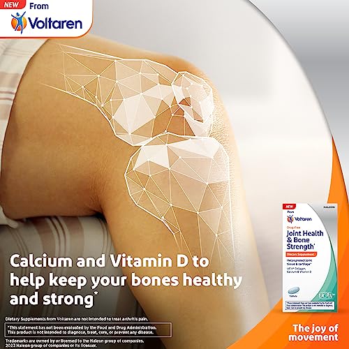 VOLTAREN Joint Health and Bone Strength Dietary Supplement from, with UC-II (R) Collagen, Calcium, and Vitamin D for Healthy Aging of Joint Tissue and Cartilage – 30 Count Bottle