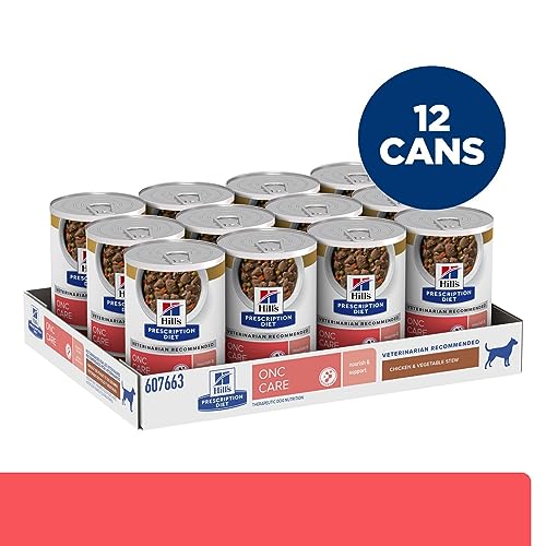 Hill's Prescription Diet ONC Care Wet Dog Food, Chicken & Vegetable Stew, Veterinary Diet, 12.5 oz. Cans, 12-Pack