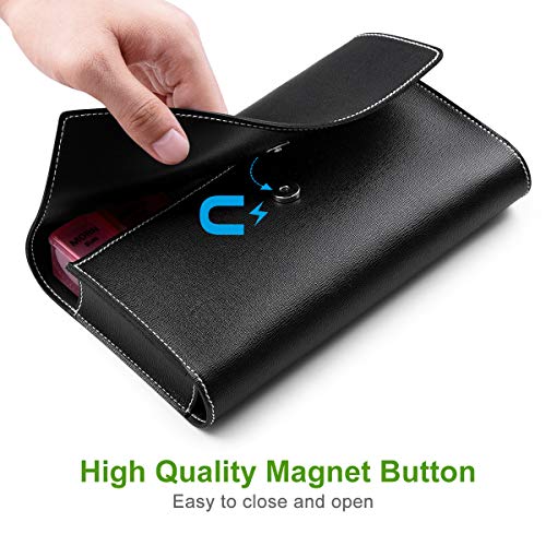 Pill Organizer 4 Times a Day with PU Leather Case, Sukuos Large 7 Day Pill Case (Morning Noon Eve Bed), Daily Pill Box for Vitamin/Fish Oil/Supplements