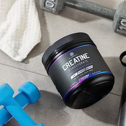 Pure Creatine 5000mg (5g) - Micronized Creatine Monohydrate Powder Unflavored, Keto Friendly - Creatine Pre Workout, Supports Muscle Building & Strength, Vegan, Keto, Gluten-Free - 60 Servings