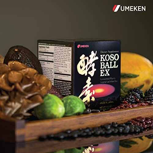 Umeken Koso Ball EX - Fermented Fruits and Vegetables Extract Containing Enzymes for Energy, Digestion, & Immune System, Chewable Dietary Supplement, 13.2 Ounce, Pack of 2