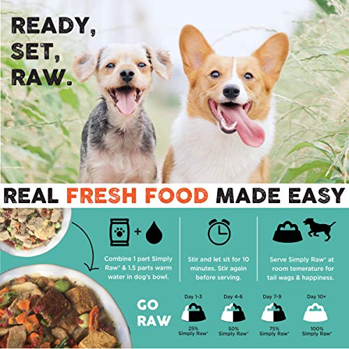 Nature's Diet Simply Raw® Freeze-Dried Raw Whole Food Meal - Makes 18 Lbs Fresh Raw Food with Muscle, Organ, Bone Broth, Whole Egg, Superfoods, Fish Oil Omega 3, 6, 9, Probiotics & Prebiotics (Beef)