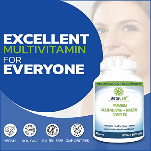 BETACELL Multivitamin Mineral Complex - Multivitamin for Men and Women - Vitamin Supplements - Pure Encapsulations Multivitamin - Vitamin and Health Supplement - Eye Vitamins - 90 Capsules