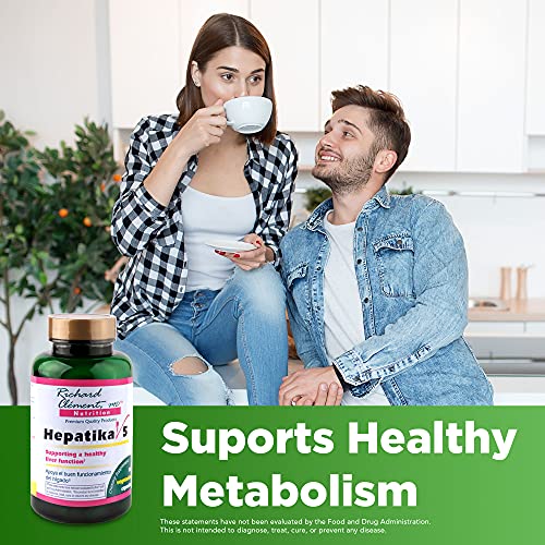 RICHARD CLEMENT MD NUTRITION Hepatika V5-G with L-Glutathione Dietary Supplement for Liver Cleanse Detox & Repair Liver Support Supplement - Milk Thistle Extracts for Digestive Health. 90 Capsule