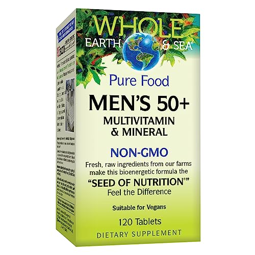 Natural Factors, Men's 50+ Multivitamin & Mineral, 1 Serving Contains Nutrition Equivalent to ½ lb of Veggies, 120 Tablets