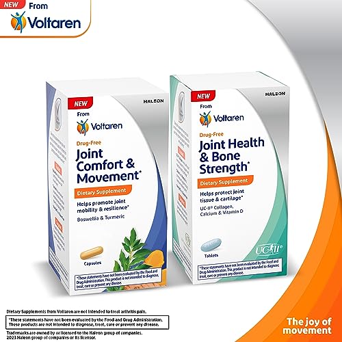 VOLTAREN Joint Comfort and Movement Dietary Supplement from, with Boswellia and Turmeric for Joint Support, Movement and Flexibility – 30 Count Bottle