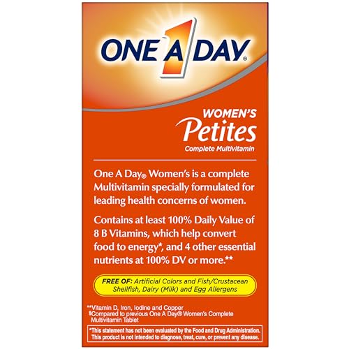 One A Day Women’s Petites Multivitamin,Supplement with Vitamin A, C, D, E and Zinc for Immune Health Support, B Vitamins, Biotin, Folate (as folic acid) & more,Tablet, 160 count