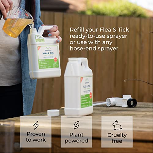 Wondercide - Flea and Tick Spray Concentrate for Yard and Garden with Natural Essential Oils – Kill, Control, Prevent, Fleas, Ticks, Mosquitoes and Insects - Safe for Pets, Plants, Kids - 16 oz