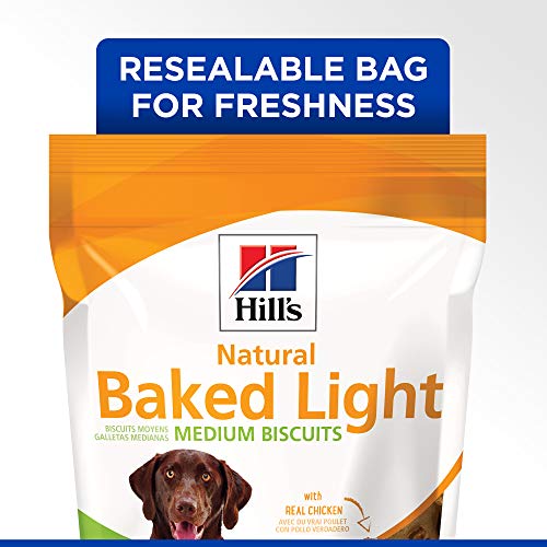 Hill's Natural Baked Light Biscuits with Real Chicken, Healthy Dog Snacks, 8 oz. Bag