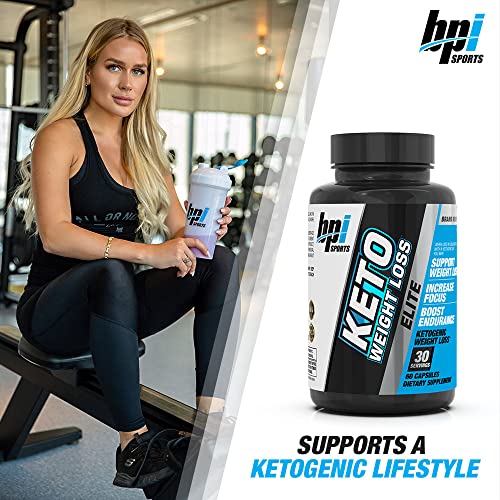 BPI Sports Keto Weight Loss Elite - Burn Fat for Fuel. Control Appetite, Increased Energy, and Mental Focus - Men, Women, 30 Serving