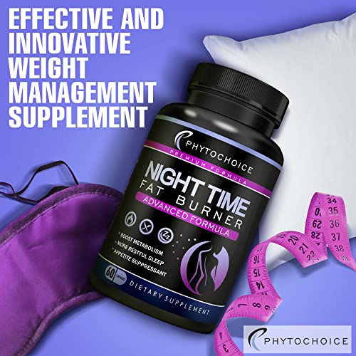 Night Time Weight Loss Pills for Women-Carb Blocker Appetite Suppressant with Melatonin-Fat Burner Diet Pills that Work Fast for Women-Nighttime Metabolism Booster-Overnight Fat Burning Pills-1 Pack