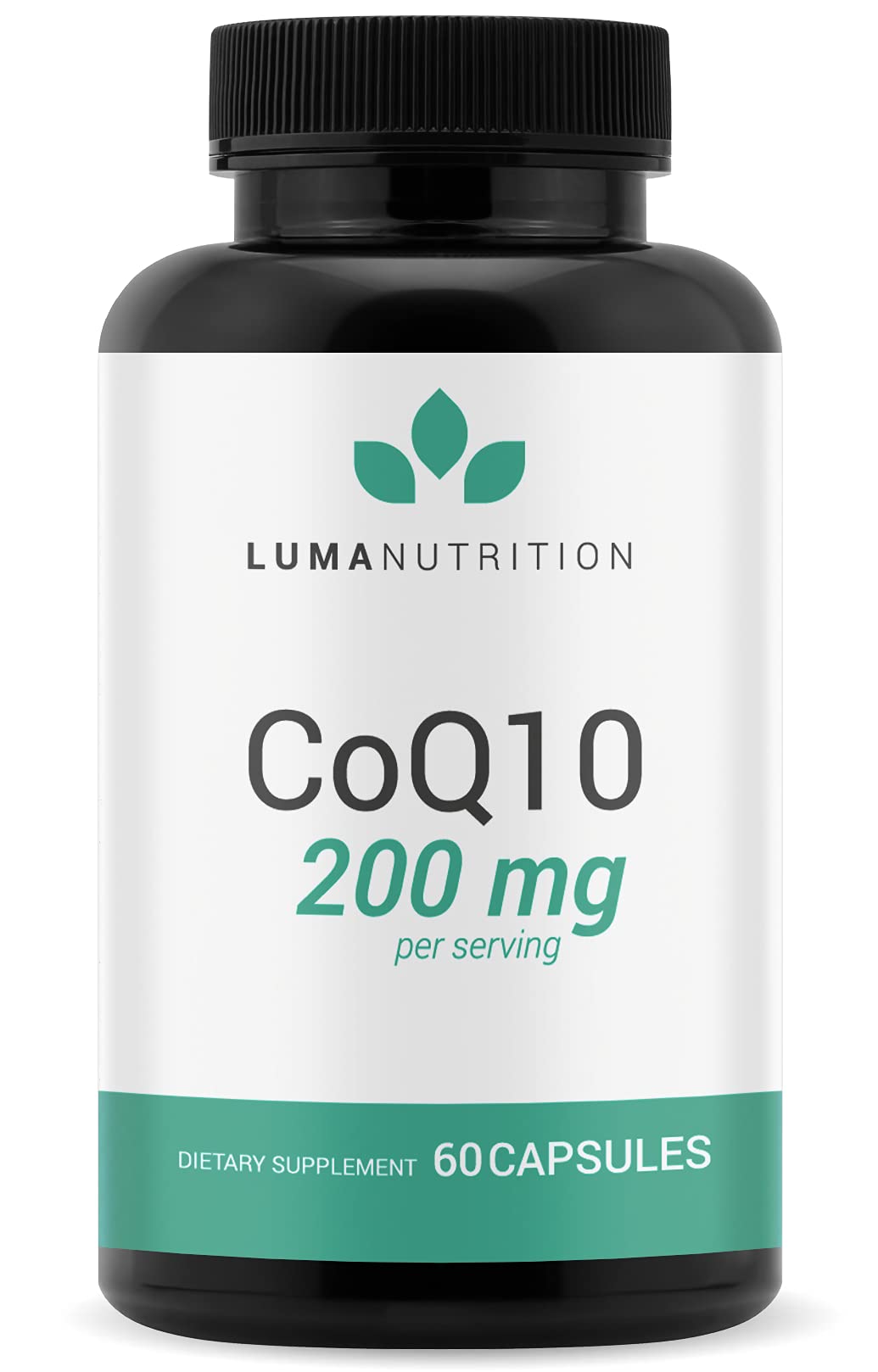 Luma Nutrition CoQ10 200mg Liquid Capsules - CoQ10 200mg Softgels - Premium Coenzyme Q10 - Co Q-10 100mg Capsule / 200mg Serving - Heart Supplement - 60 Liquid Capsules