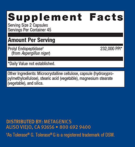 Metagenics SpectraZyme® Gluten Digest – Targeted Support for Enzymatic Breakdown of Gluten* – 45 servings