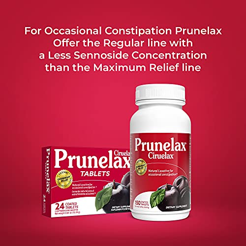 Prunelax Ciruelax Maximum Relief Natural Laxative for Occasional Constipation, 100 Tablets