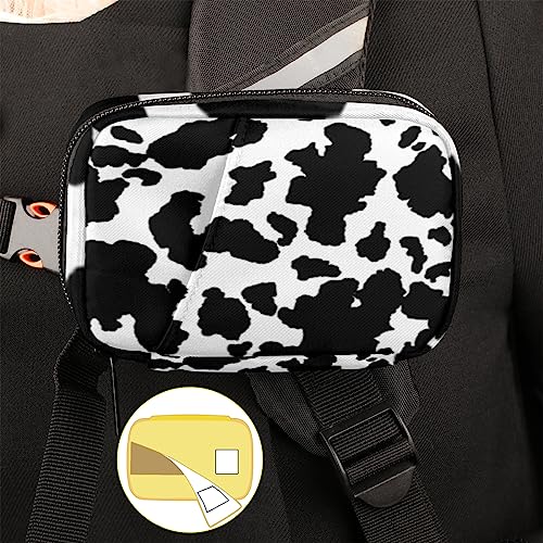 Animal Cow Pill Box 7 Day Travel Pill Organizer for Child Adult Elder Pill Case with Zipper Cow Texture Portable Weekly Case Compact Size for Vitamin Supplement Holder