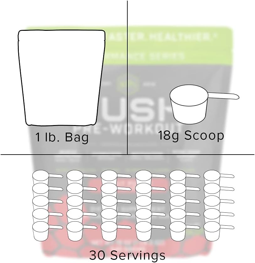 SFH Push Pre-Workout Powder (Fruit Punch) BCAAs for Muscle Repair | Electrolytes | Non-Dairy, No Artificial Flavors, Colors, Sugar, Soy, Gluten, or GMOs (Bag)