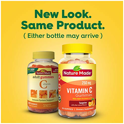 Nature Made Vitamin C 250 mg per serving, Dietary Supplement for Immune Support, 80 Gummies, 40 Day Supply