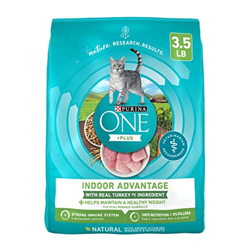 Purina ONE Natural, Low Fat, Weight Control, Indoor Dry Cat Food, +Plus Indoor Advantage - 3.5 lb. Bag