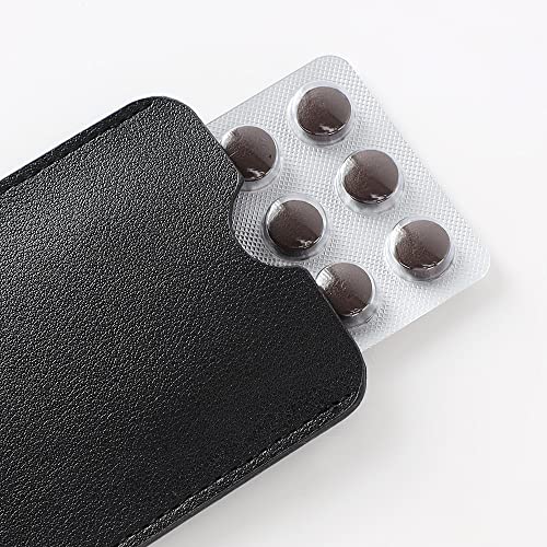 STERCULIA Birth Control Pill Case Holder Credit Card Sleeve Slim Wallet (Black)