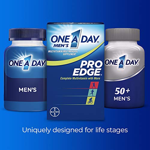 One A Day Men’s Pro Edge Multivitamin, Supplement with Vitamin A, Vitamin C, Vitamin D, Vitamin E and Zinc for Immune Health Support* and Magnesium for Healthy Muscle Function, Tablet 50 Count