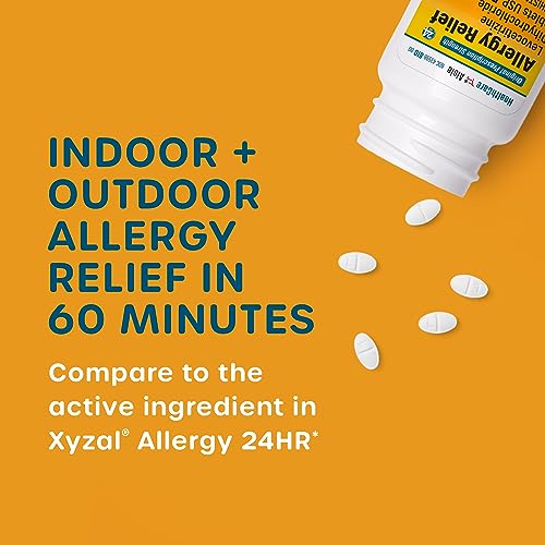 HealthCareAisle Allergy Relief - Levocetirizine Dihydrochloride Tablets USP, 5 mg, 160 Tablets, Original Prescription Strength Allergy Medication, 24-Hour Allergy Relief, 80 Count (Pack of 2)