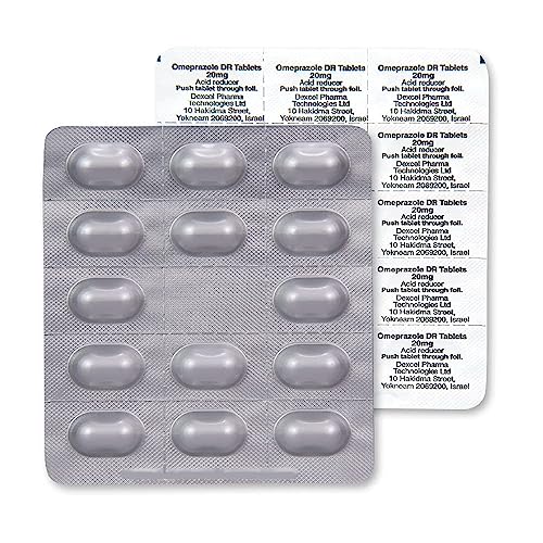 Amazon Basic Care Omeprazole Delayed Release Tablets 20 mg, Treats Frequent Heartburn, Acid Reducer, Heartburn Medicine, 42 Count (Pack of 1)