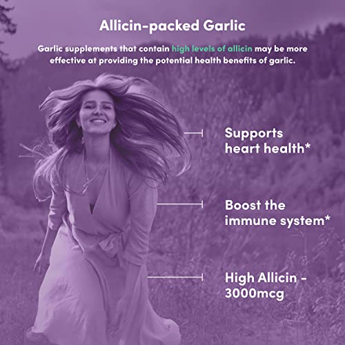 Vital Peak Odorless Garlic Extract - Allicin-Rich 300 mg Herbal Garlic Supplements for Heart, Liver, and Immune Support I Non-GMO, Gluten-Free, Vegan - 90 Garlic Capsules