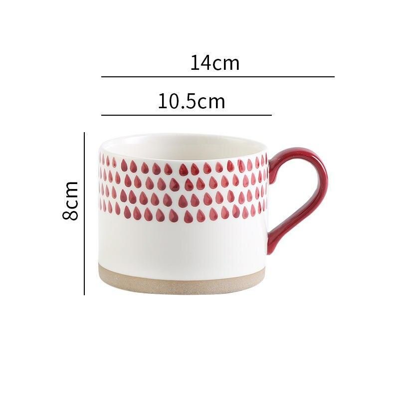 450ML Nordic-Inspired Ceramic Coffee Mug - Japanese Style Large Capacity Cup for Milk, Oatmeal, Breakfast