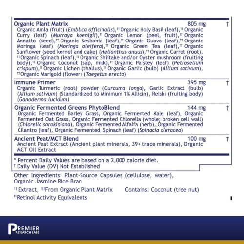 Premier Research Labs Multi-Vitamin - Multivitamins for Immune System, Brain & Cardiovascular Support - with Prebiotics & Postbiotics - Vegan - Gluten & Soy Free - 120 Plant-Source Capsules