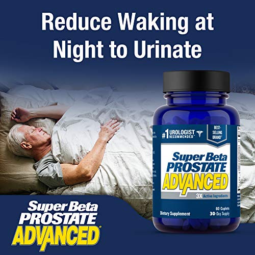 Super Beta Prostate Advanced – Reduce Waking Up at Night to Urinate, Promote Sleep, Support Bladder Emptying. Prostate Supplement for Men with Beta Sitosterol, not Saw Palmetto. (240 Caplets, 4-Pack)