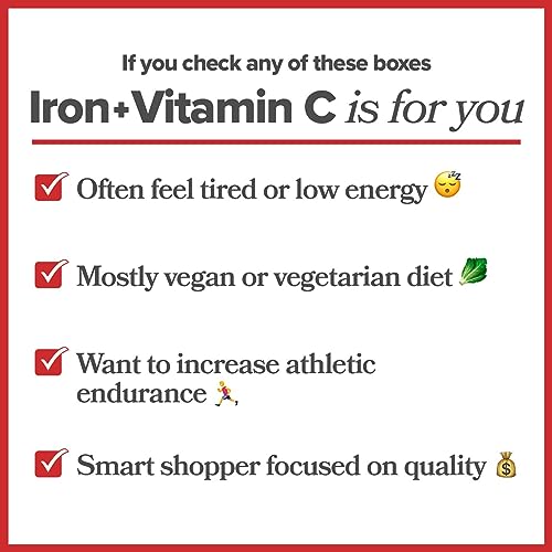 O Positiv Advanced Absorption Iron with Vitamin C Capsules - Vegan Iron Supplement for Men & Women - Healthy Red Blood Cells, Immune System & Energy Production - 90 Servings, 3 Month Bulk Supply