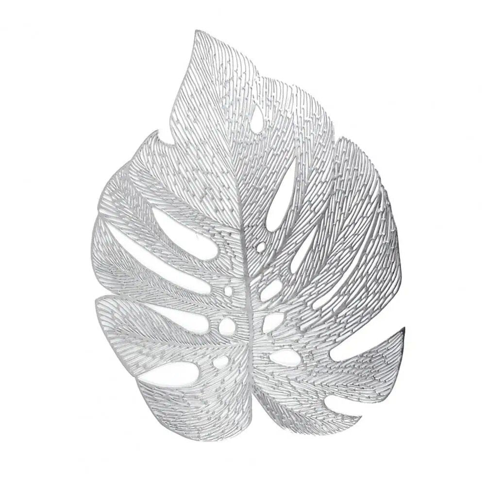 Elegant Nordic Leaf-Shaped Table Mat - Heat-Resistant, Non-Slip Dining Placemat