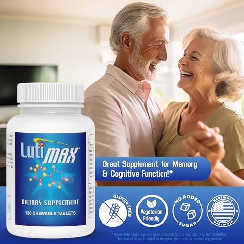 Lutimax Luteolin Complex w/Rutin - Brain Supplement for Mental Health - Bioflavonoids w/Vitamin C, D & E for Joint, Muscle, & Dietary Issues - Antioxidants Supplement w/Immune Support - 120 Tablets