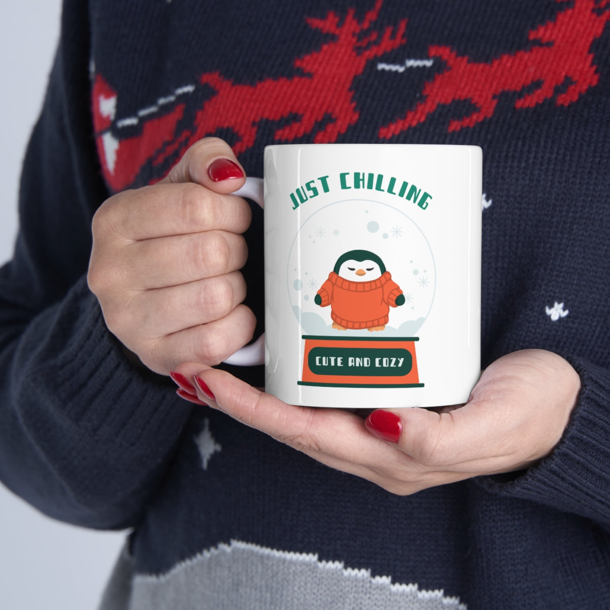 Just Chilling Cute Penguin Mug