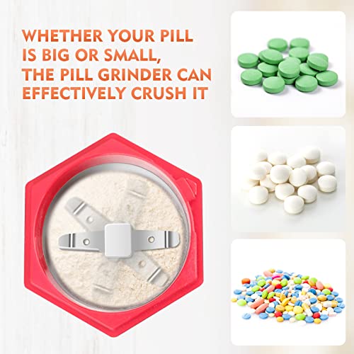 COOL KNIGHT Electric Pill Crusher, Suitable for Grind and Pulverize Multiple Pills, Small or Large Medication and Vitamin Tablets to Fine Powder