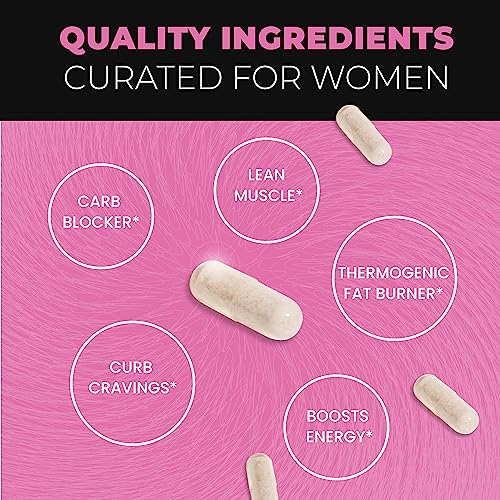 Fat Burners For Women | Weight Loss Pills for Women Belly Fat | Raspberry Ketones | Appetite Suppressant & Metabolism Booster | Back Fat Reducer & Bloating Relief | Diet Pills for Fast Result 60 Ct