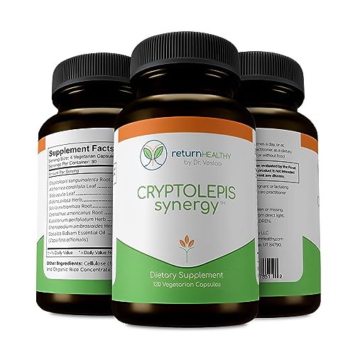 Return Healthy - Cryptolepis Synergy, Immune Support Vitamins, Immune System Booster for Adults, Liver, Lymphatic, & Immune Support Supplement, Supports Lyme & Natural Parasite Defense, 120 Capsules