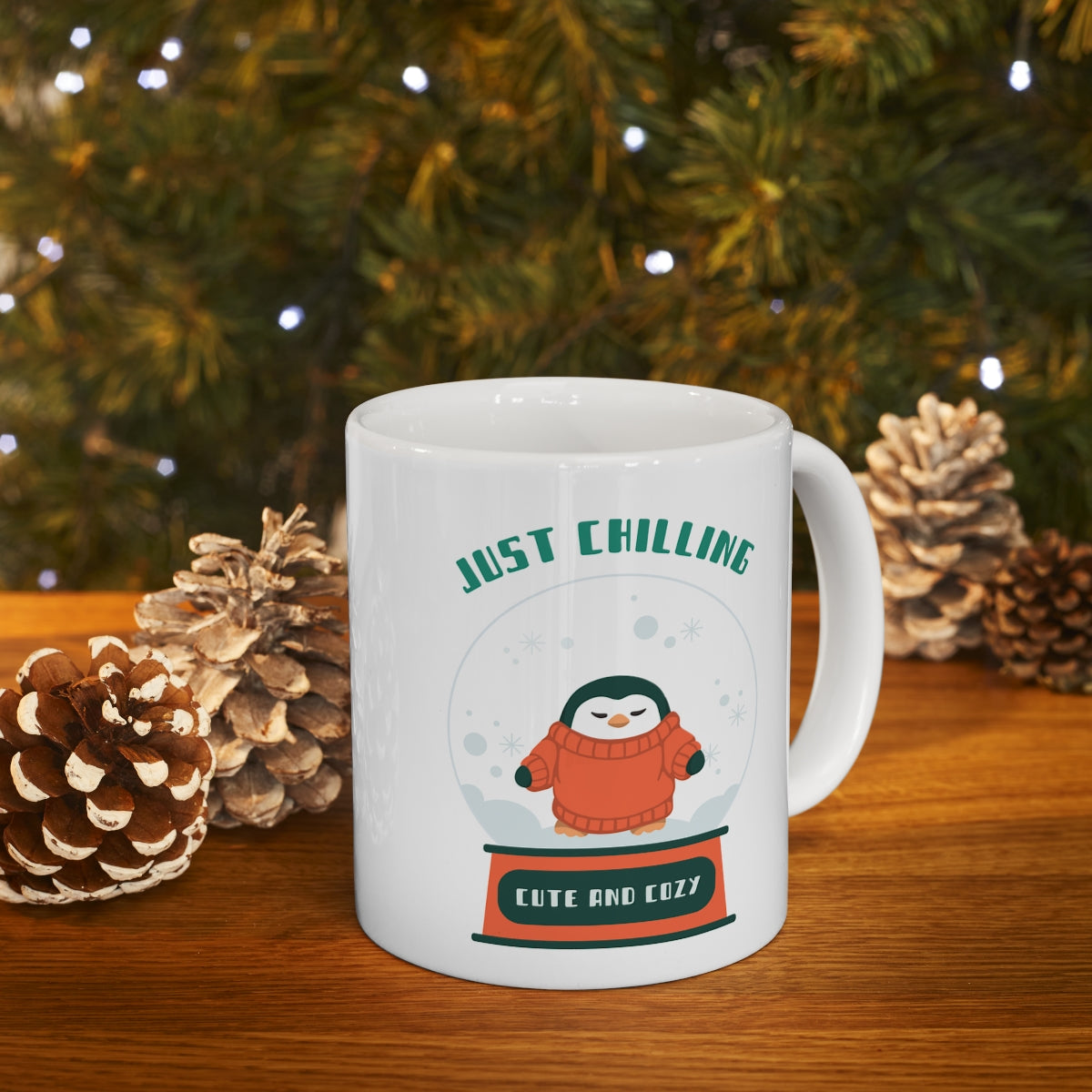 Just Chilling Cute Penguin Mug