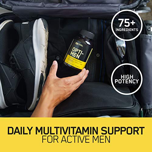 Optimum Nutrition Opti-Men, Vitamin C, Zinc and Vitamin D, E, B12 for Immune Support Mens Daily Multivitamin Supplement, 240 Count (Packaging May Vary)