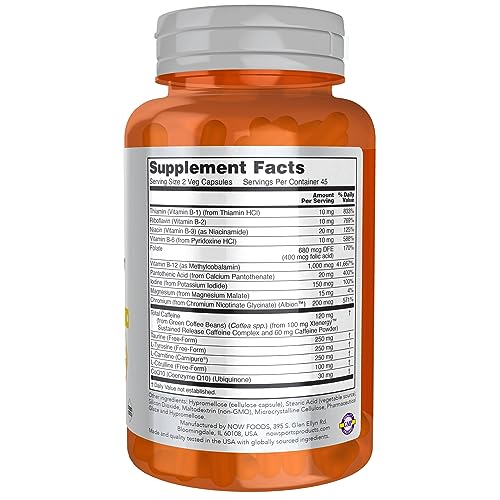 Sustained Energy, 90 Veg Capsules, Now Foods