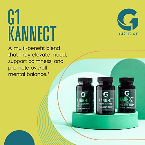 G1 NUTRITION Kannect Sceletium Tortuosum Dietary Supplement, 100mg Nano Infusion Extract for a Natural Calm & Mood Boost, Enhances Mental & Physical Health, 30 Servings