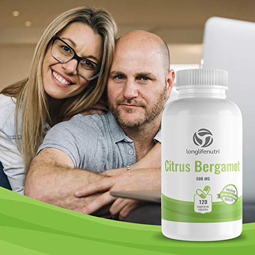 LongLifeNutri Citrus Bergamot Extract Capsules 500mg 120 Count | Made in USA