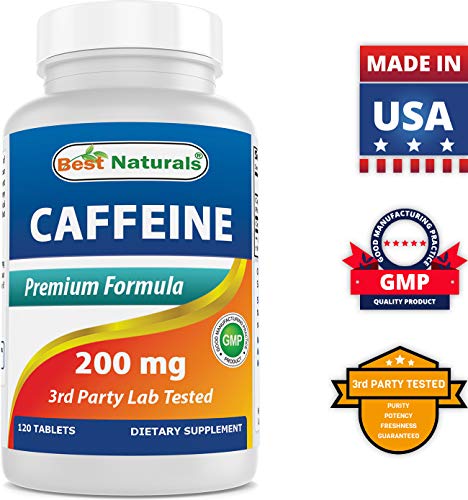 Best Naturals 3 Pack Caffeine Pills 200mg Tablets - Non Habit - Proven No Crash or Jitters - Total 360 Tablets