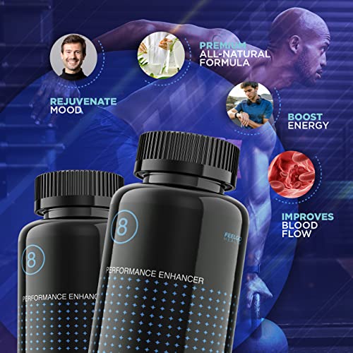 feelgo Performer 8 Pills - Performer8 Max Capsules for Men, Performens Eight Male 60 Pill per Bottle, Performance 8 Capsules, mg, (60 Capsules for 1 Month Supply).