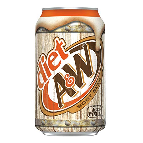 A&W Diet Root Beer, 12 Fl Oz Can, (Pack of 18, Total of 216 Fl Oz)