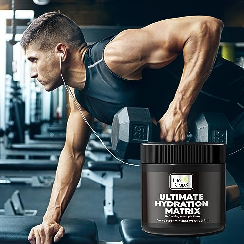 LIFE CAPX Ultimate Hydration Matrix, Sugar Free Electrolytes Powder with Comprehensive Multivitamin Mix, Refreshing Pineapple Flavor (30 Servings)