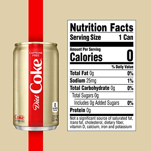 Diet Coke Caffeine Free Diet Coke, (6 Count of 7.5 Fl Oz Cans) 45 Fl Oz