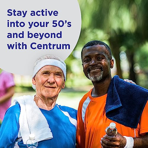 Centrum Silver Multivitamin for Men 50 Plus, Multimineral Supplement, Vitamin D3, B-Vitamins and Zinc, Gluten Free, Non-GMO Ingredients, Supports Memory and Cognition in Older Adults - 200 Ct