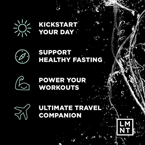 LMNT Zero-Sugar Electrolytes - Raw Unflavored Salt - Hydration Powder Packets | No Artificial Ingredients | Keto & Paleo Friendly | 30 Sticks