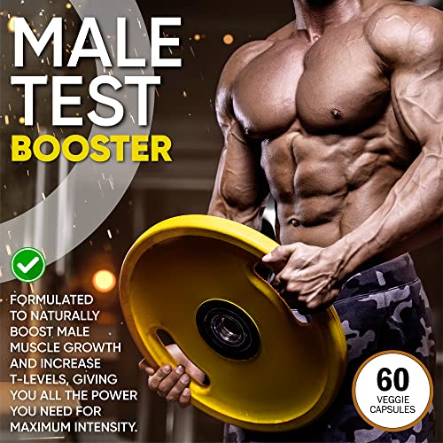 Alpha Enlargement Pills for Men - Increase 2 in 60 Days Muscle Builder for Men - Testosterone Booster for Men - Male Enhancing Supplement - Test Booster, Energy, Strength, Stamina, Endurance